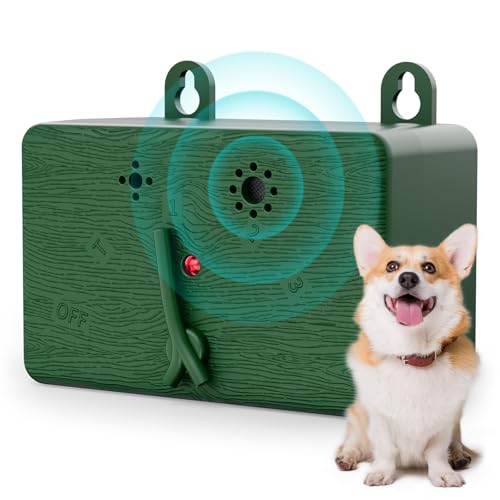 QEWEUUIE Anti-Bell-Gerät für Hunde, 4 Frequenzen, Trainings- und Verhaltenshilfen für Hunde, für drinnen und draußen, 15 m lange effektive Entfernung, wasserdicht, wandmontierte QEWEUUIE Anti-Bell-Gerät für Hunde, 4 Frequenzen, Trainings- und Verhaltenshilfen für Hunde, für drinnen und draußen, 15 m lange effektive Entfernung, wasserdicht, wandmontierte von QEWEUUIE