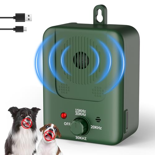 QEWEUUIE Anti-Bell-Gerät für Hunde, Ultraschall-Hunde-Bell-Abschreckungsgeräte & 3-in-1-Bell-Kontrollwerkzeug-010 von QEWEUUIE