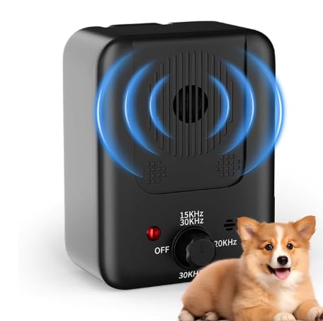QEWEUUIE Antibell für Hunde,25 Fuß 3-in-1 Antibell Ultraschall Gerät,2 Modi Mini-antibell Halsband für drinnen und draußen-11 von QEWEUUIE