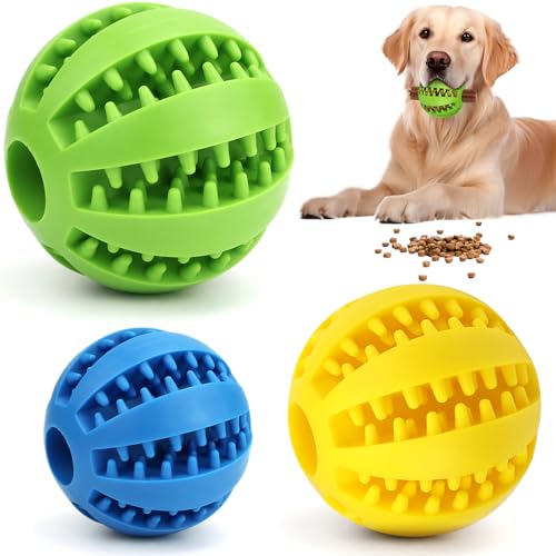 QGGTQG Hundespielzeug Ball 3 Stück Hundebälle, Futterball für Hunde, Naturkautschuk Welpenspielzeug Hundeball für Kleine Mittelgroße Große Hunde Zahnreinigung QGGTQG Hundespielzeug Ball 3 Stück Hundebälle, Futterball für Hunde, Naturkautschuk Welpenspielzeug Hundeball für Kleine Mittelgroße Große Hunde Zahnreinigung von QGGTQG