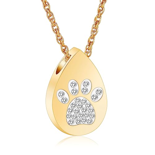 QGJNSGC Einäscherungsschmuck für Asche für Hund Katze Haustier Memorial Urne Anhänger Halskette für Asche von QGJNSGC