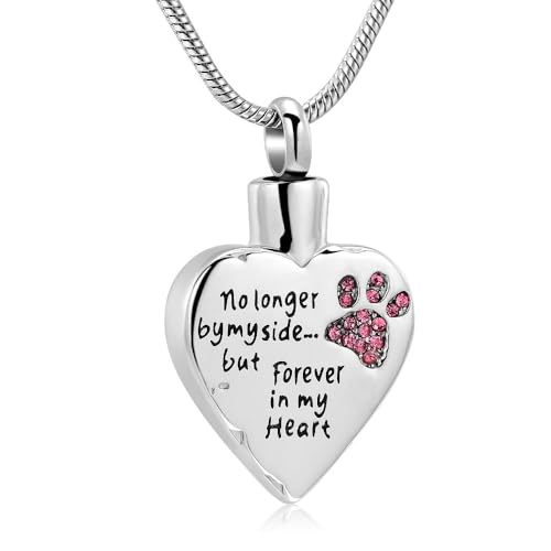 QGJNSGC Herz Pfote Urne Halsketten für Asche Haustier Einäscherung Schmuck Pfotenabdruck Gedenkstätte Andenken Anhänger Halskette für Frauen Männer Haustier Hund Katze Urne Asche Halter QGJNSGC Herz Pfote Urne Halsketten für Asche Haustier Einäscherung Schmuck Pfotenabdruck Gedenkstätte Andenken Anhänger Halskette für Frauen Männer Haustier Hund Katze Urne Asche Halter von QGJNSGC