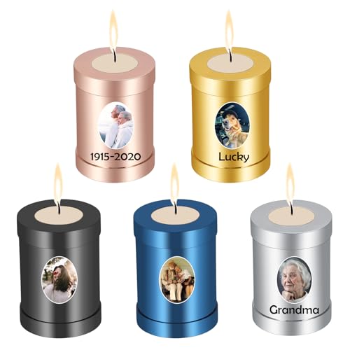 QGJNSGC Klein Urne Hund Mensch Urne Cremation Asche Kerzenhalter Erinnerungsgeschenk Gedenklicht Grabstein Hund Andenken Haustiere Haustiere Memorials Grablicht (Anpassen) von QGJNSGC