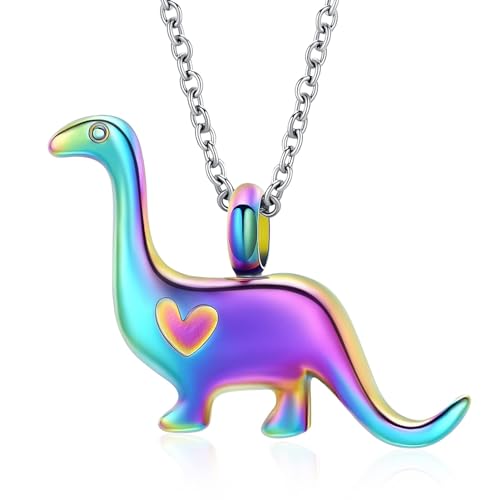 QGJNSGC Kremation Schmuck für Asche für Frauen Männer Dinosaurier Urne Halskette Andenken Anhänger für menschliche Haustier Gedenkstätte Geschenk von QGJNSGC