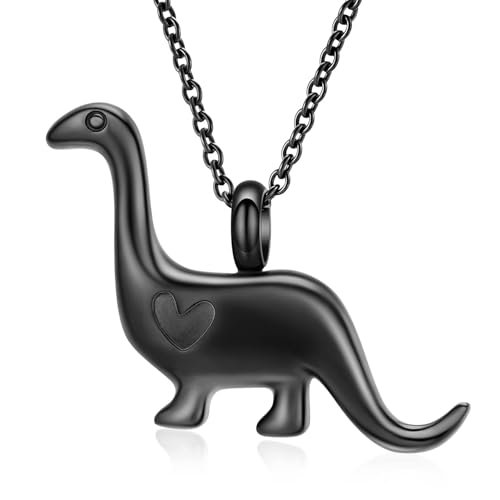 QGJNSGC Kremation Schmuck für Asche für Frauen Männer Tiere Dinosaurier/Kuh/Elefant/Frosch Urne Halskette Andenken Anhänger für Haustier Gedenkstätte Geschenk von QGJNSGC