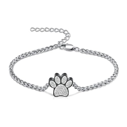 QGJNSGC Paw Urn Armband für Asche Hund Katze Haustier Pfote drucken Einäscherung Schmuck für Haustier Asche Tier Keepsake Memorial Charme Anhänger Armband QGJNSGC Paw Urn Armband für Asche Hund Katze Haustier Pfote drucken Einäscherung Schmuck für Haustier Asche Tier Keepsake Memorial Charme Anhänger Armband von QGJNSGC
