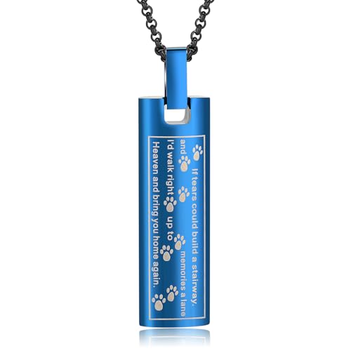 QGJNSGC Urne Halskette für Asche Haustier Pfote drucken Einäscherung Schmuck Memorial Anhänger für Hund Katze Asche Keepsake Locket Schmuck für Männer für Frauen QGJNSGC Urne Halskette für Asche Haustier Pfote drucken Einäscherung Schmuck Memorial Anhänger für Hund Katze Asche Keepsake Locket Schmuck für Männer für Frauen von QGJNSGC