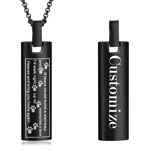 QGJNSGC Urne Halskette für Asche Haustier Pfote drucken Einäscherung Schmuck Memorial Anhänger für Hund Katze Asche Keepsake Locket Schmuck für Männer für Frauen QGJNSGC Urne Halskette für Asche Haustier Pfote drucken Einäscherung Schmuck Memorial Anhänger für Hund Katze Asche Keepsake Locket Schmuck für Männer für Frauen von QGJNSGC