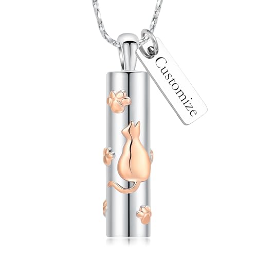 QGJNSGC Urnen-Halskette für Asche, Katze/Hund, Einäscherungsschmuck, Andenken, Haustier-Anhänger, Schmuck, Geschenk für Damen und Herren QGJNSGC Urnen-Halskette für Asche, Katze/Hund, Einäscherungsschmuck, Andenken, Haustier-Anhänger, Schmuck, Geschenk für Damen und Herren von QGJNSGC