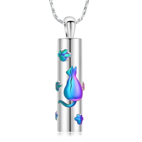 QGJNSGC Urnen-Halskette für Asche, Katze/Hund, Einäscherungsschmuck, Andenken, Haustier-Anhänger, Schmuck, Geschenk für Damen und Herren QGJNSGC Urnen-Halskette für Asche, Katze/Hund, Einäscherungsschmuck, Andenken, Haustier-Anhänger, Schmuck, Geschenk für Damen und Herren von QGJNSGC