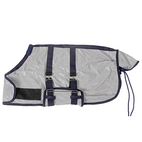 QHP Fohlenfliegendecke grau breiter Klettverschluss vorne Widerristpolster (80 cm) von QHP B.V.