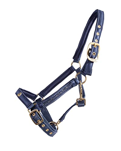 QHP Fohlen-Halfter Lily Zierkordel (Warmblut Fohlen, Navy) von QHP