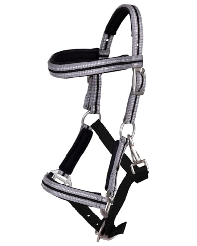 QHP Fohlenhalfter Flore mit Stirnband (schwarz, Shetty) von QHP