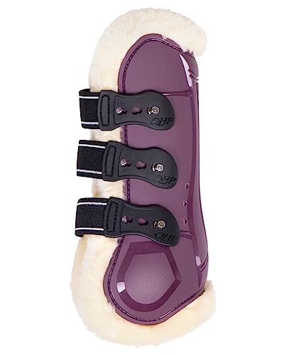 QHP Gamaschen Menton Kunstfellrand (Pony, Plum) von QHP