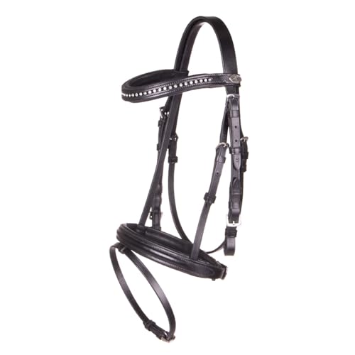 QHP Leder Trense Beli schwarz (Pony) von QHP