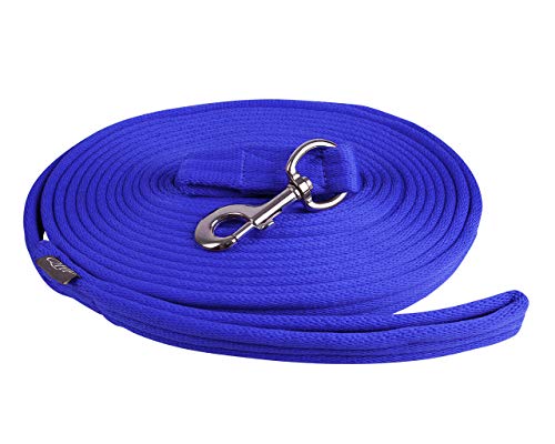 QHP Longe Longier Leine 8 m mit Tasche (Kobaltblau) von QHP