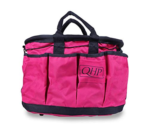 QHP Putztasche Putzbox Pferdeputztasche zweifarbig ARBO-INOX® (Fuchsia/Navy) von QHP