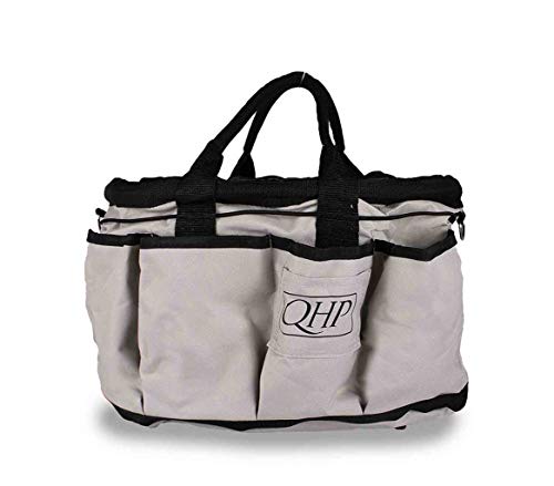 QHP Putztasche Putzbox Pferdeputztasche zweifarbig ARBO-INOX® (grau/schwarz) von QHP