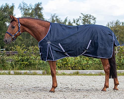 QHP Regendecke Turnout Luxus 0gr (135 cm, navy) von QHP