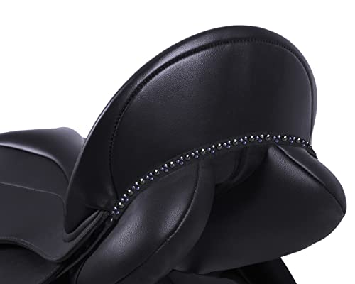 QHP Sattel Jewel Sattelschmuck Chianti Strass (Pony, schwarz/Navy) von QHP