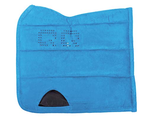 QHP Sattel Pad Puff Pad Super Grip (Warmblut DR, Sky) von QHP