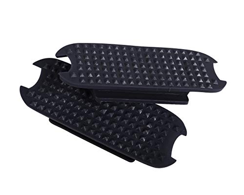 QHP Steigbügel-Tritte Steigbügel-Einlagen Color für Steigbügel (12 cm, Schwarz) von QHP