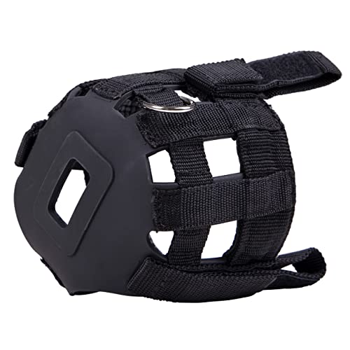 QHP Weidemaske mit Nasenlöchern Freßbremse Aufsteckbar schwarz (Vollblut) von QHP