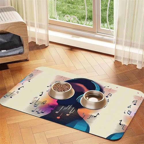 A Music Vibe Haustier-Tischdecke, saugfähig, Leder, 40 x 60 cm, mit rutschfester Gummiunterseite, für Katzen und Hunde A Music Vibe Haustier-Tischdecke, saugfähig, Leder, 40 x 60 cm, mit rutschfester Gummiunterseite, für Katzen und Hunde von QHZLY