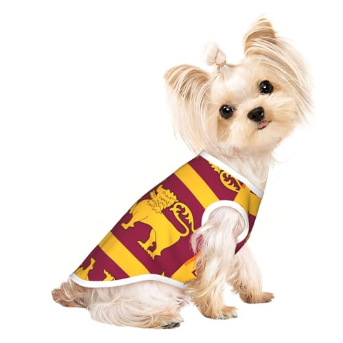 Atmungsaktives ärmelloses T-Shirt mit Sri Lanka-Flagge, Größe M für kleine Hunde und Katzen, weich, leicht, stilvoll Atmungsaktives ärmelloses T-Shirt mit Sri Lanka-Flagge, Größe M für kleine Hunde und Katzen, weich, leicht, stilvoll von QHZLY