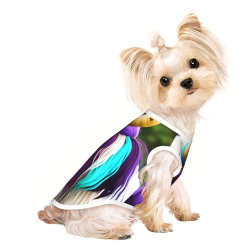 Atmungsaktives ärmelloses T-Shirt mit buntem Kuhkopf, Größe M, für kleine Hunde und Katzen, weich, leicht, stilvoll Atmungsaktives ärmelloses T-Shirt mit buntem Kuhkopf, Größe M, für kleine Hunde und Katzen, weich, leicht, stilvoll von QHZLY