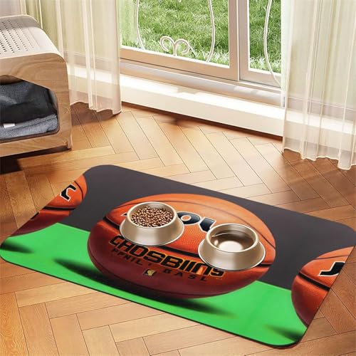 Basketball-Hintergrund, saugfähige Leder-Tischdecke, 30 x 45 cm, mit rutschfester Gummiunterseite für Katzen und Hunde Basketball-Hintergrund, saugfähige Leder-Tischdecke, 30 x 45 cm, mit rutschfester Gummiunterseite für Katzen und Hunde von QHZLY