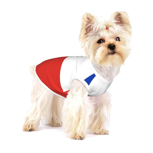 Baumwollweste mit Flagge von Chile, Größe L, atmungsaktiv, weich und bequem, Haustierkleidung für Katzen und Hunde Baumwollweste mit Flagge von Chile, Größe L, atmungsaktiv, weich und bequem, Haustierkleidung für Katzen und Hunde von QHZLY