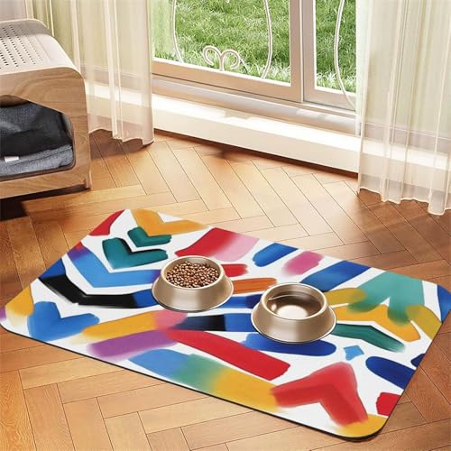Brushstrokes Art Pet saugfähige Leder-Tischdecke, 30 x 45 cm, mit rutschfester Gummiunterseite, für Katzen und Hunde Brushstrokes Art Pet saugfähige Leder-Tischdecke, 30 x 45 cm, mit rutschfester Gummiunterseite, für Katzen und Hunde von QHZLY