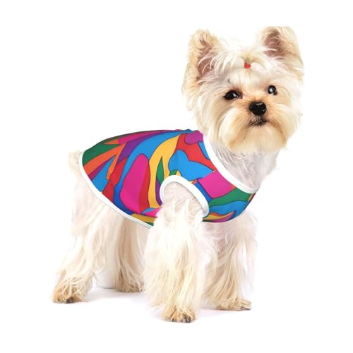 Bunte Leinen-Weste für kleine Hunde, Baumwolle, Größe S, atmungsaktiv, weich und bequem, Haustierkleidung für Katzen und Hunde Bunte Leinen-Weste für kleine Hunde, Baumwolle, Größe S, atmungsaktiv, weich und bequem, Haustierkleidung für Katzen und Hunde von QHZLY