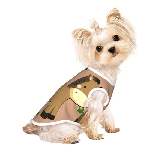 Cartoon-Esel-Haustier-T-Shirt, atmungsaktiv, ärmellos, Größe M, für kleine Hunde und Katzen, weich, leicht, stilvoll Cartoon-Esel-Haustier-T-Shirt, atmungsaktiv, ärmellos, Größe M, für kleine Hunde und Katzen, weich, leicht, stilvoll von QHZLY