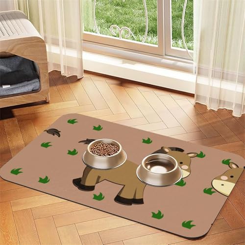 Cartoon Esel Haustier saugfähige Ledertischdecke 40 x 60 cm mit rutschfester Gummiunterseite für Katzen und Hunde Cartoon Esel Haustier saugfähige Ledertischdecke 40 x 60 cm mit rutschfester Gummiunterseite für Katzen und Hunde von QHZLY