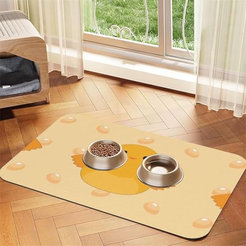Cartoon-Küken, saugfähige Leder-Tischdecke, 30 x 45 cm, mit rutschfester Gummiunterseite, für Katzen und Hunde Cartoon-Küken, saugfähige Leder-Tischdecke, 30 x 45 cm, mit rutschfester Gummiunterseite, für Katzen und Hunde von QHZLY