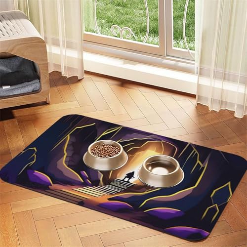 ChillingCaverns Haustier-Tischdecke, saugfähig, Leder, 30 x 45 cm, mit rutschfester Gummiunterseite, für Katzen und Hunde ChillingCaverns Haustier-Tischdecke, saugfähig, Leder, 30 x 45 cm, mit rutschfester Gummiunterseite, für Katzen und Hunde von QHZLY