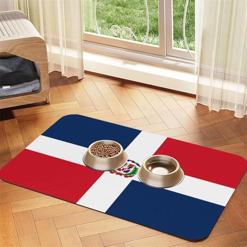 Dominikanische Republik Haustier saugfähige Ledertischdecke 30 x 45 cm mit rutschfester Gummiunterseite für Katzen und Hunde Dominikanische Republik Haustier saugfähige Ledertischdecke 30 x 45 cm mit rutschfester Gummiunterseite für Katzen und Hunde von QHZLY