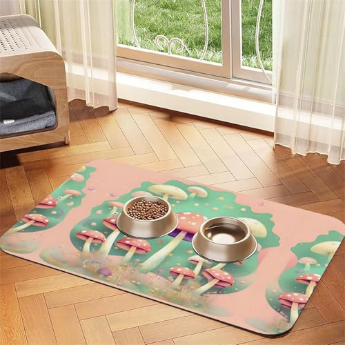 Dream Mushroom Haustier-Tischdecke, saugfähig, Leder, 40 x 60 cm, mit rutschfester Gummiunterseite, für Katzen und Hunde Dream Mushroom Haustier-Tischdecke, saugfähig, Leder, 40 x 60 cm, mit rutschfester Gummiunterseite, für Katzen und Hunde von QHZLY