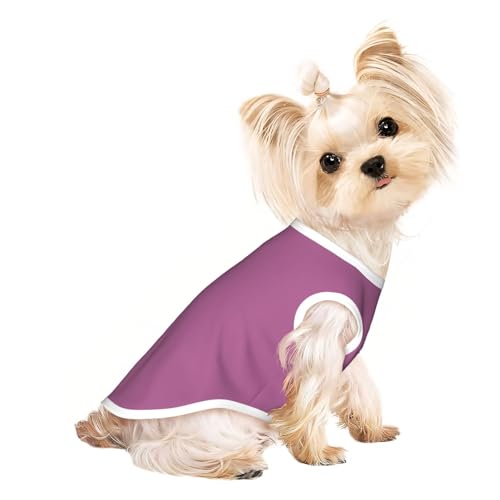 Einfarbiges Haustier-T-Shirt, atmungsaktiv, ärmellos, Größe S, für kleine Hunde und Katzen, weich, leicht, stilvoll von QHZLY