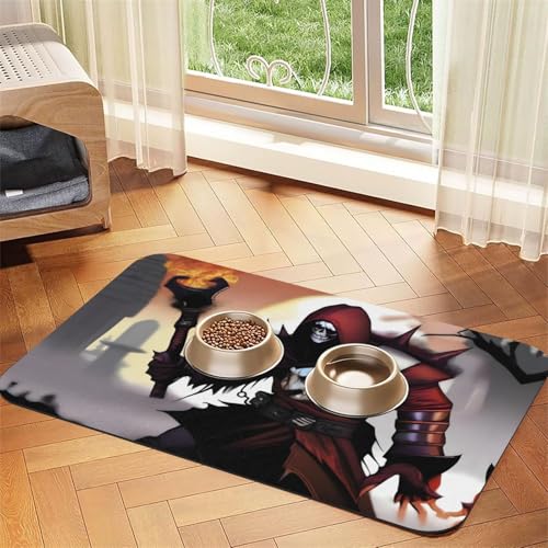 FangedFiends Haustier-Tischdecke, saugfähig, Leder, 30 x 45 cm, mit rutschfester Gummiunterseite, für Katzen und Hunde FangedFiends Haustier-Tischdecke, saugfähig, Leder, 30 x 45 cm, mit rutschfester Gummiunterseite, für Katzen und Hunde von QHZLY