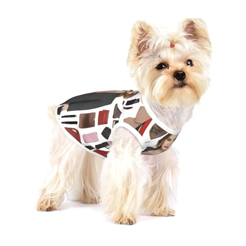 Fashion Chic Weste für kleine Hunde, Baumwolle, Größe S, atmungsaktiv, weich und bequem, Haustierkleidung für Katzen und Hunde von QHZLY