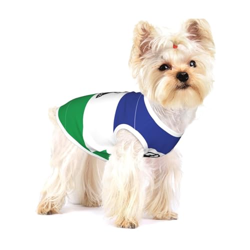 Flag of Lesotho Weste für kleine Hunde, Baumwolle, atmungsaktiv, weich und bequem, für Katzen und Hunde von QHZLY