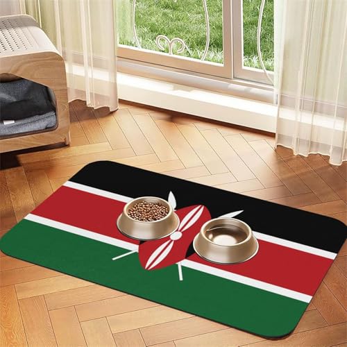 Flagge von Kenia Haustier-Tischdecke, saugfähig, Leder, 40 x 60 cm, mit rutschfester Gummiunterseite, für Katzen und Hunde Flagge von Kenia Haustier-Tischdecke, saugfähig, Leder, 40 x 60 cm, mit rutschfester Gummiunterseite, für Katzen und Hunde von QHZLY