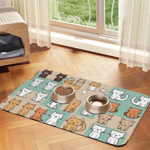 Furry Friends Haustier-Tischdecke, saugfähig, Leder, 30 x 45 cm, mit rutschfester Gummiunterseite, für Katzen und Hunde Furry Friends Haustier-Tischdecke, saugfähig, Leder, 30 x 45 cm, mit rutschfester Gummiunterseite, für Katzen und Hunde von QHZLY