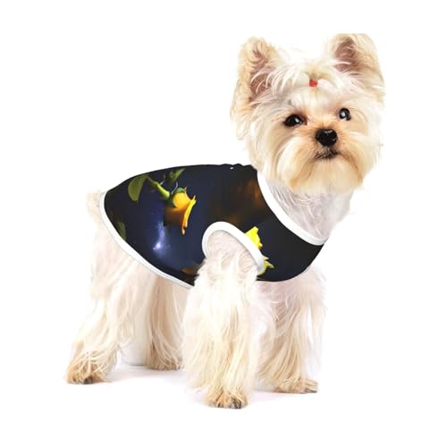 Gelbe Rosen Sternennacht kleine Hunde Baumwolle Weste L – atmungsaktiv, weich und bequem Haustierkleidung für Katzen und Hunde Gelbe Rosen Sternennacht kleine Hunde Baumwolle Weste L – atmungsaktiv, weich und bequem Haustierkleidung für Katzen und Hunde von QHZLY