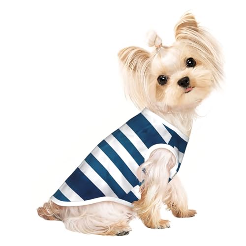 Griechische Flagge, atmungsaktives ärmelloses T-Shirt für kleine Hunde und Katzen, weich, leicht, stilvoll von QHZLY
