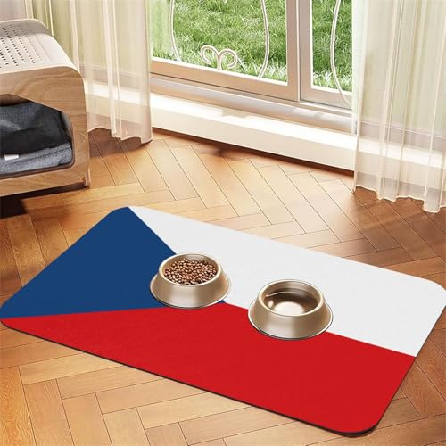 Haustier-Tischdecke mit Flagge der Tschechischen Republik, saugfähig, 40 x 60 cm, mit rutschfester Gummiunterseite, für Katzen und Hunde Haustier-Tischdecke mit Flagge der Tschechischen Republik, saugfähig, 40 x 60 cm, mit rutschfester Gummiunterseite, für Katzen und Hunde von QHZLY