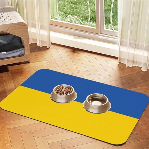 Haustier-Tischdecke mit Flagge der Ukraine, saugfähig, 40 x 60 cm, mit rutschfester Gummiunterseite, für Katzen und Hunde Haustier-Tischdecke mit Flagge der Ukraine, saugfähig, 40 x 60 cm, mit rutschfester Gummiunterseite, für Katzen und Hunde von QHZLY